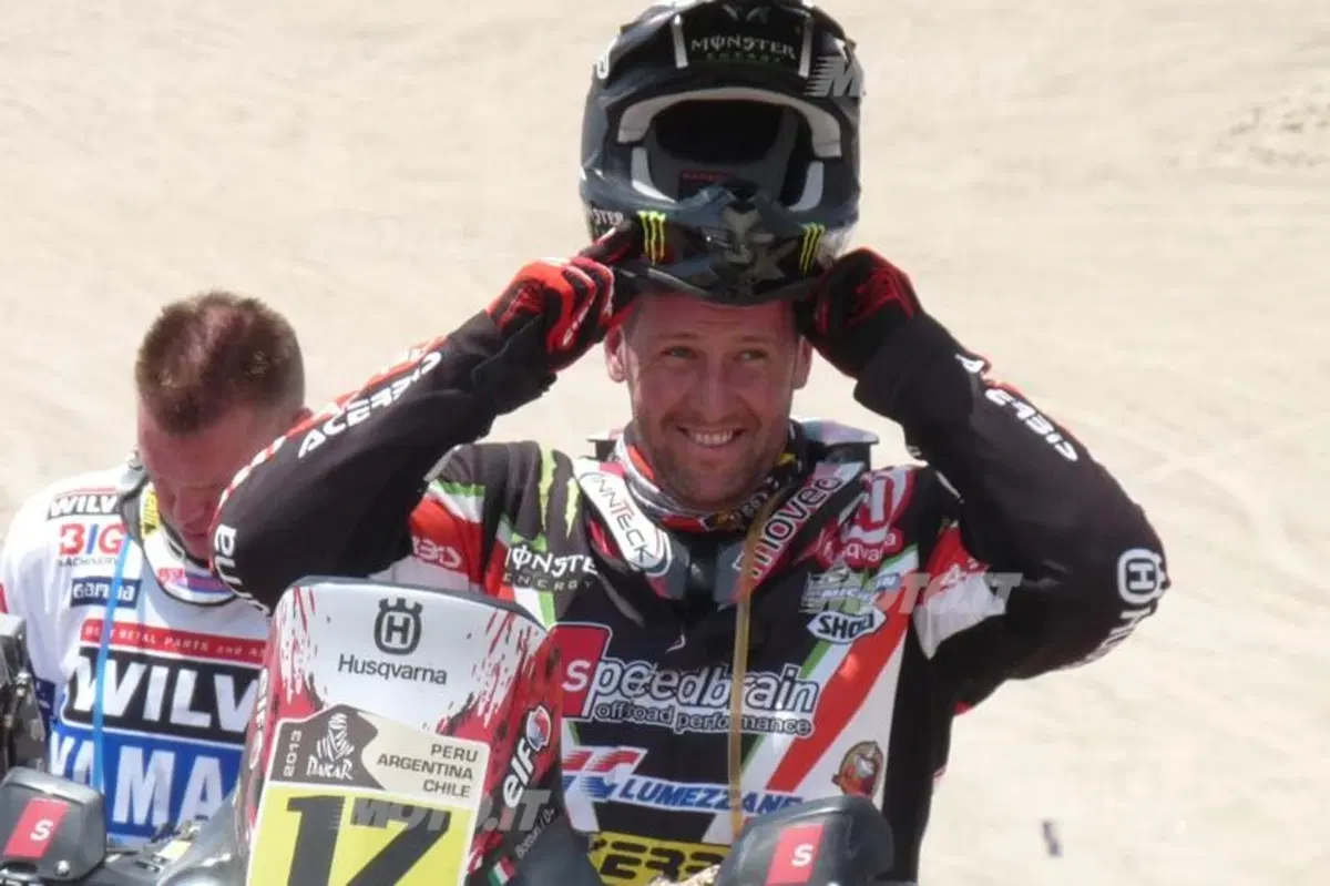 Dakar 2013, Tappa 4. Vincono Barreda (Husqvarna) e Al-Attiya (Red Bull Buggy) (74)