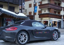 Porsche Boxster S 981 - Passo Sella innevato - Michelin Pilot Alpin 4 - Video