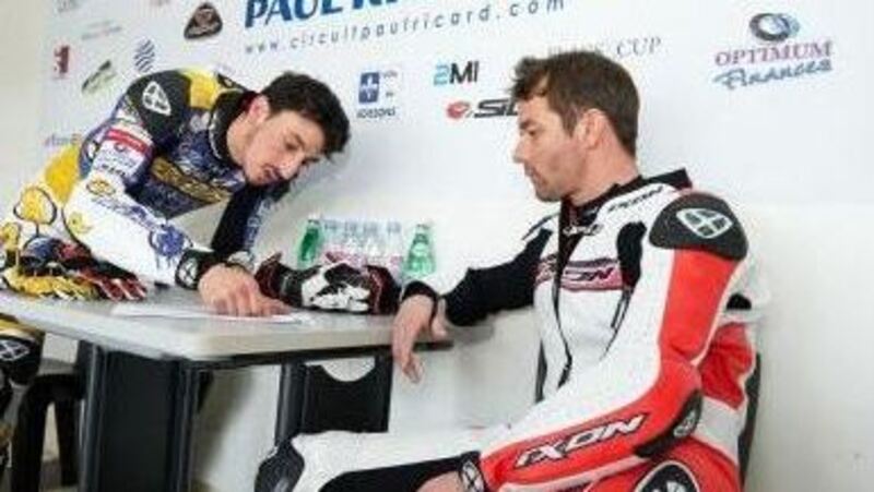 Loeb in pista con la Moto2 del Team Tech3