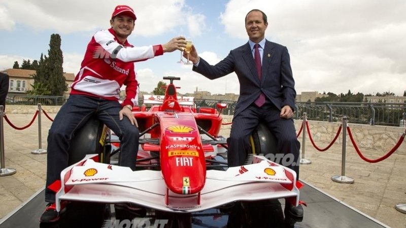 Jerusalem Peace Road Show: la F1 sbarca in Israele con la Ferrari di Fisichella