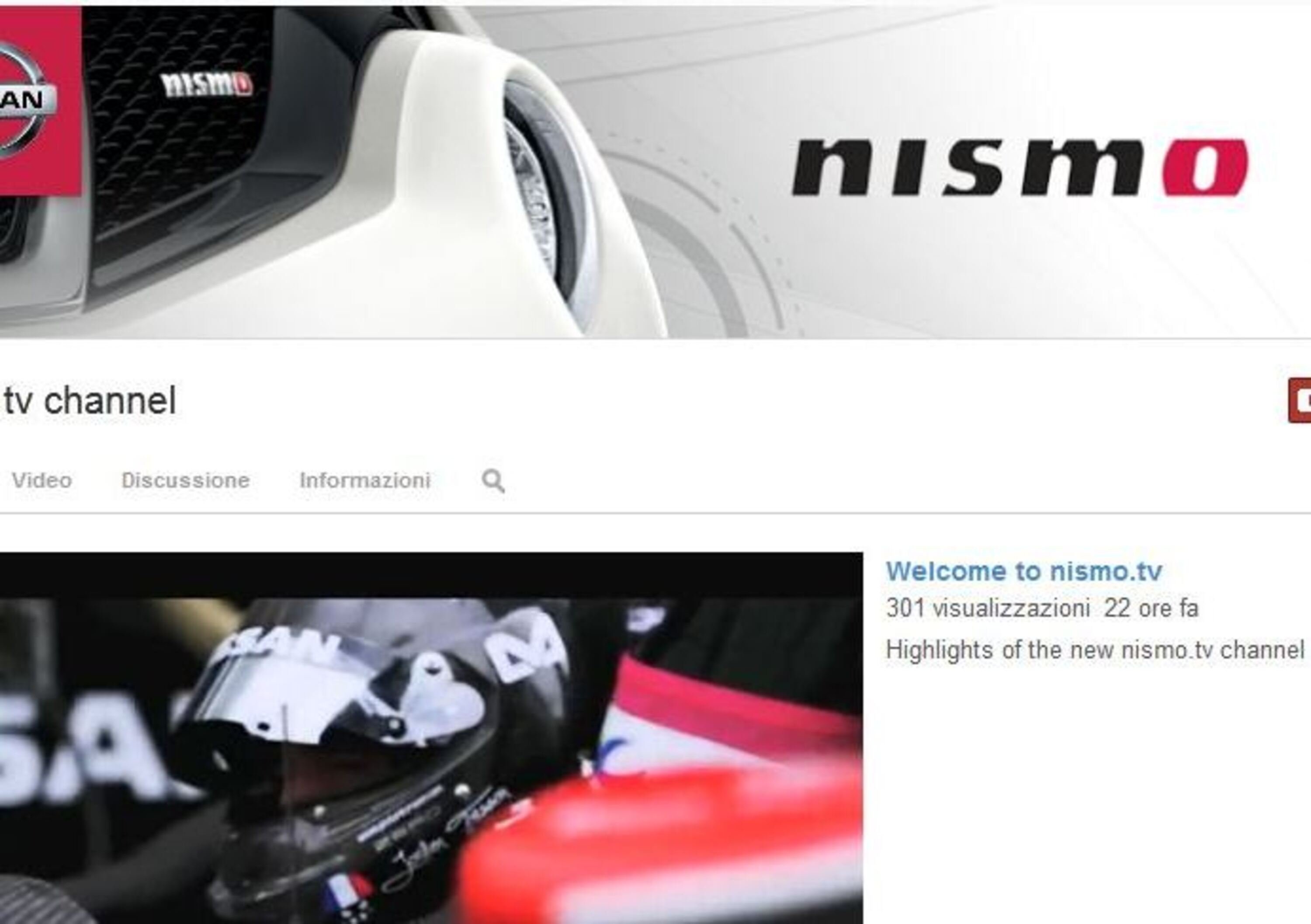 NISMO.TV: su YouTube un canale dedicato alle attivit&agrave; agonistiche Nissan