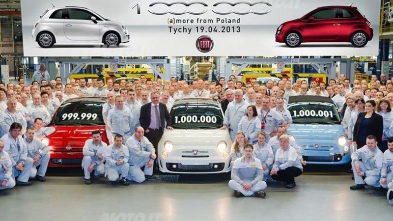 Fiat 500: prodotti 1 milione di esemplari a Tychy in Polonia