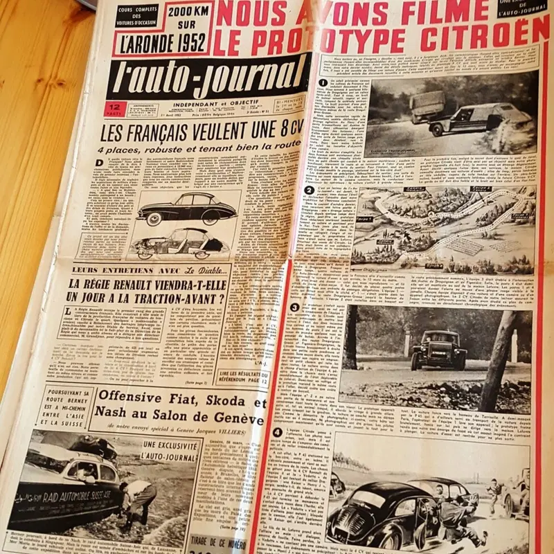 Il numero di aprile 1952 de l'auto-journal