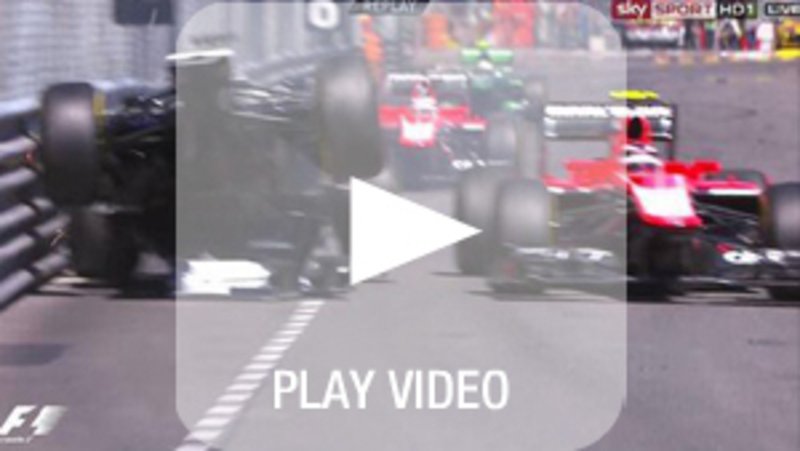 F1 GP Montecarlo 2013: gli incredibili incidenti di Massa, Maldonado, Grosjean e Raikkonen