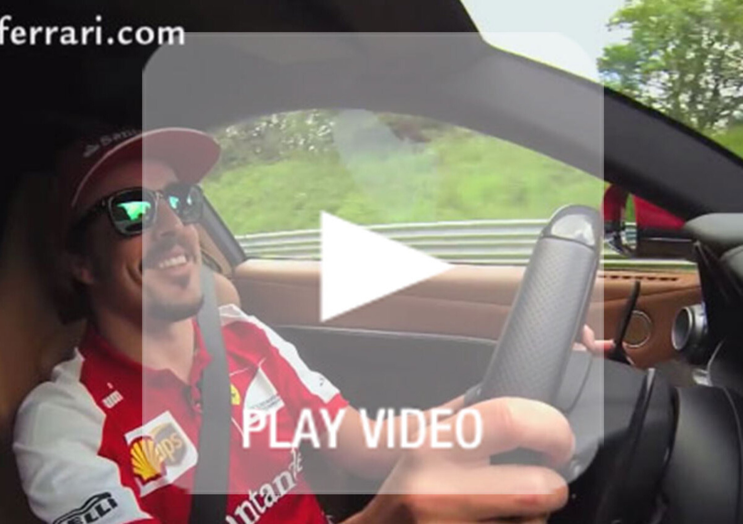Alonso: a tutta velocit&agrave; con la Ferrari F12berlinetta al N&uuml;rburgring