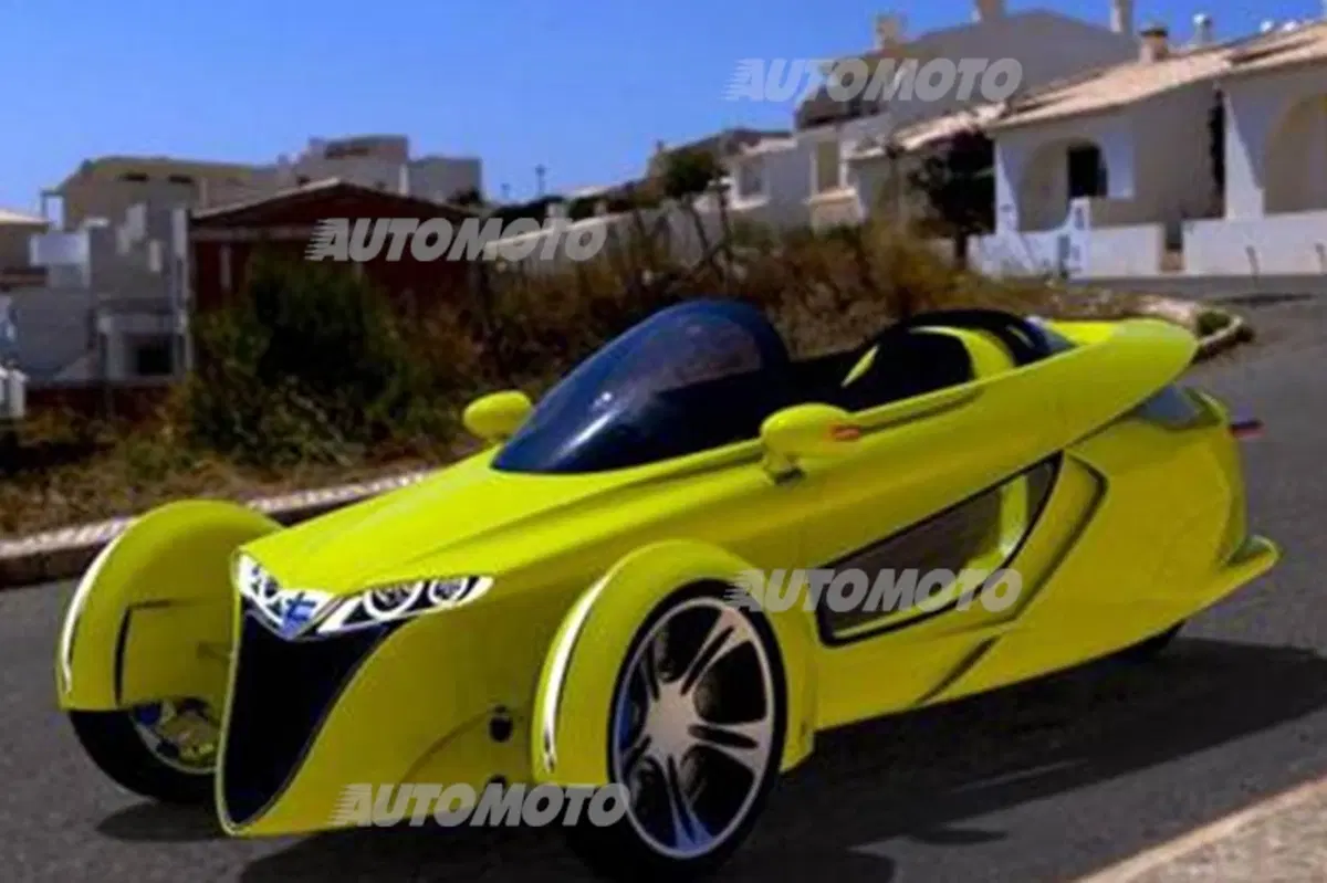 Terracraft concept: la cabrio a tre ruote che piega come una moto