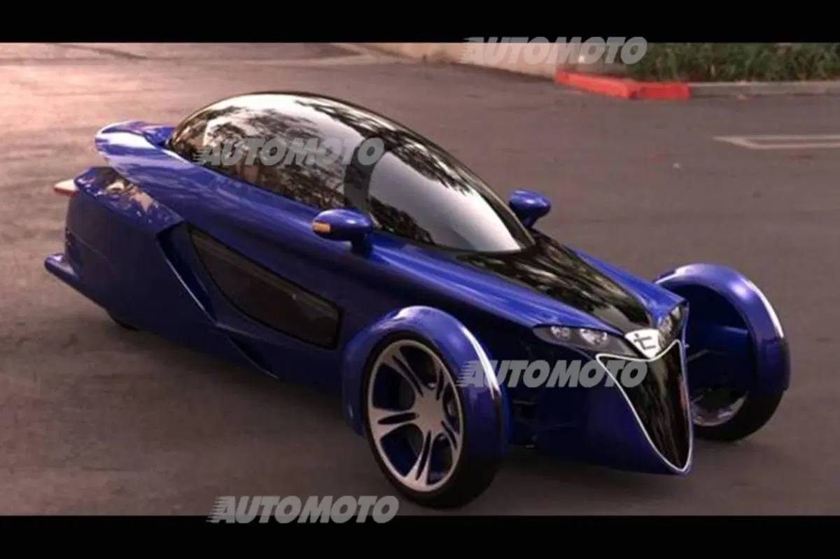 Terracraft concept: la cabrio a tre ruote che piega come una moto (3)
