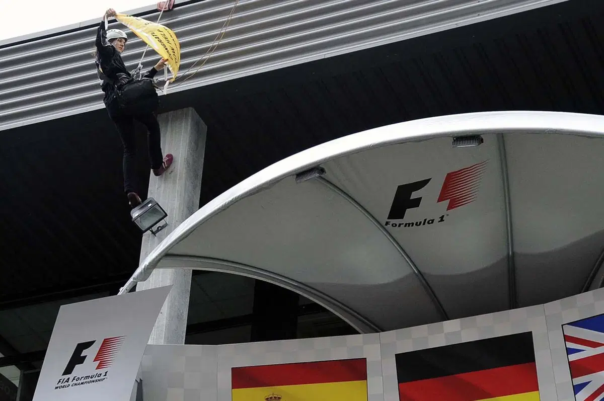 F1 Spa 2013: in Belgio arriva la protesta di Greenpeace (7)