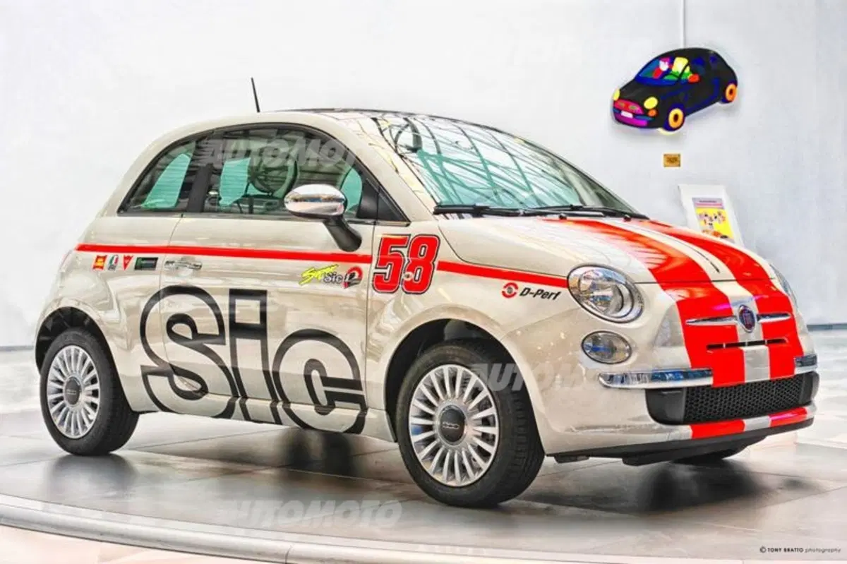 Fiat 500: un esemplare intitolato a Marco Simoncelli per il GP di Misano