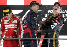 F1 GP Singapore 2013: le voci dal podio di Vettel, Alonso e Raikkonen