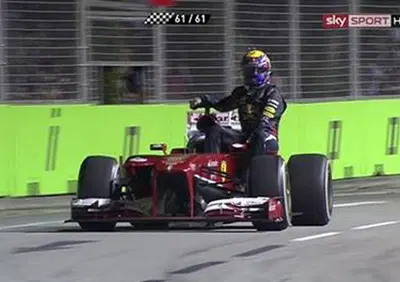 F1 GP Singapore 2013: Webber penalizzato per il passaggio chiesto ad Alonso