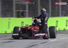 F1 GP Singapore 2013: Webber penalizzato per il passaggio chiesto ad Alonso