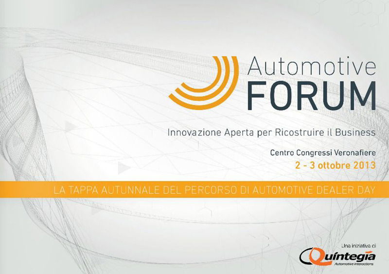 Automotive Forum 2013: al via oggi a Veronafiere