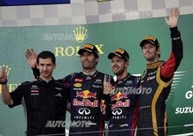 F1 GP Giappone 2013: le voci dal podio di Vettel, Webber e Grosjean
