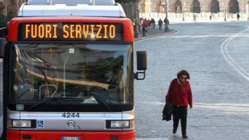 Roma: sciopero dei bus gioved&igrave; 15