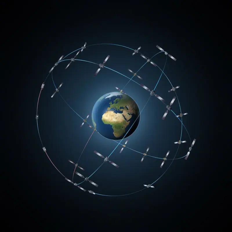 La costellazione dei 24 satelliti che compongono il sistema Galileo