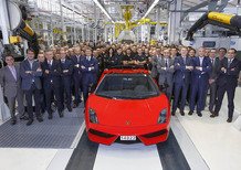 Lamborghini Gallardo: prodotto l'ultimo esemplare. Dal 2014 la nuova V10
