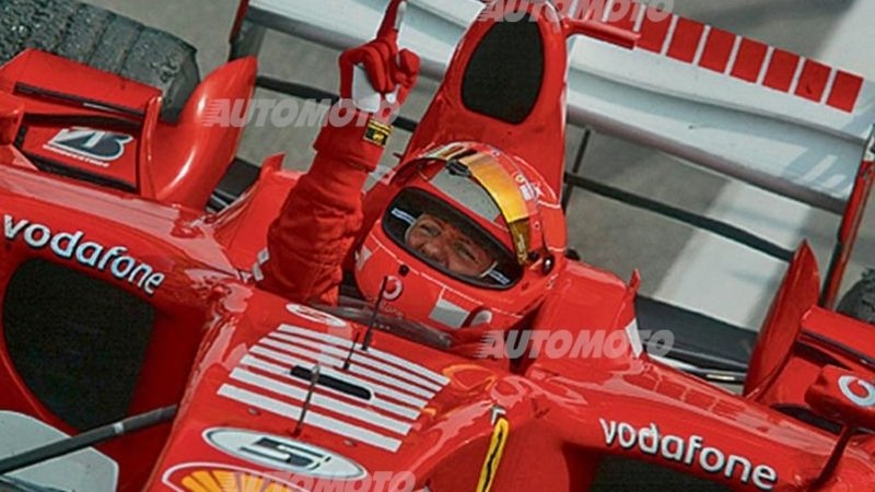 Schumacher: le 20 foto pi&ugrave; belle delle vittorie in Ferrari