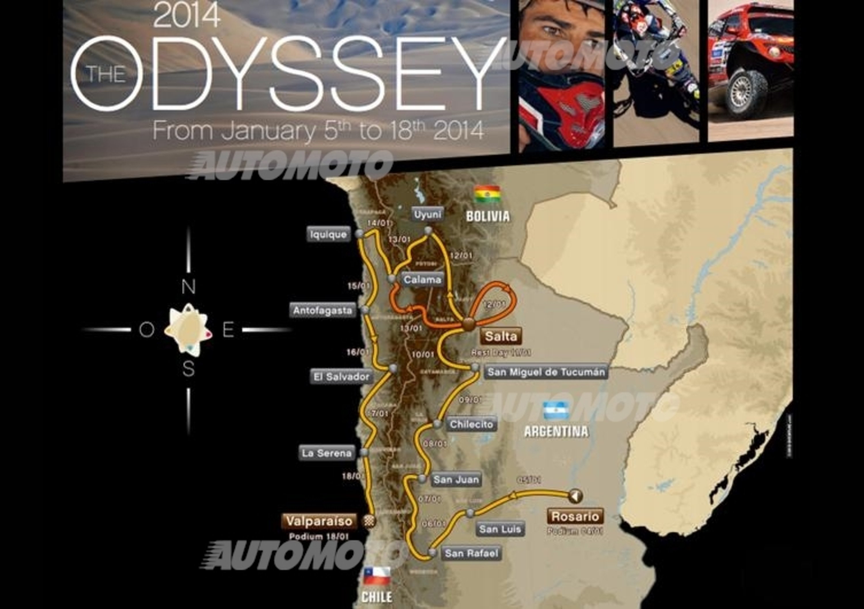 Dakar 2014. Un percorso da 9.000 chilometri. Parte Prima