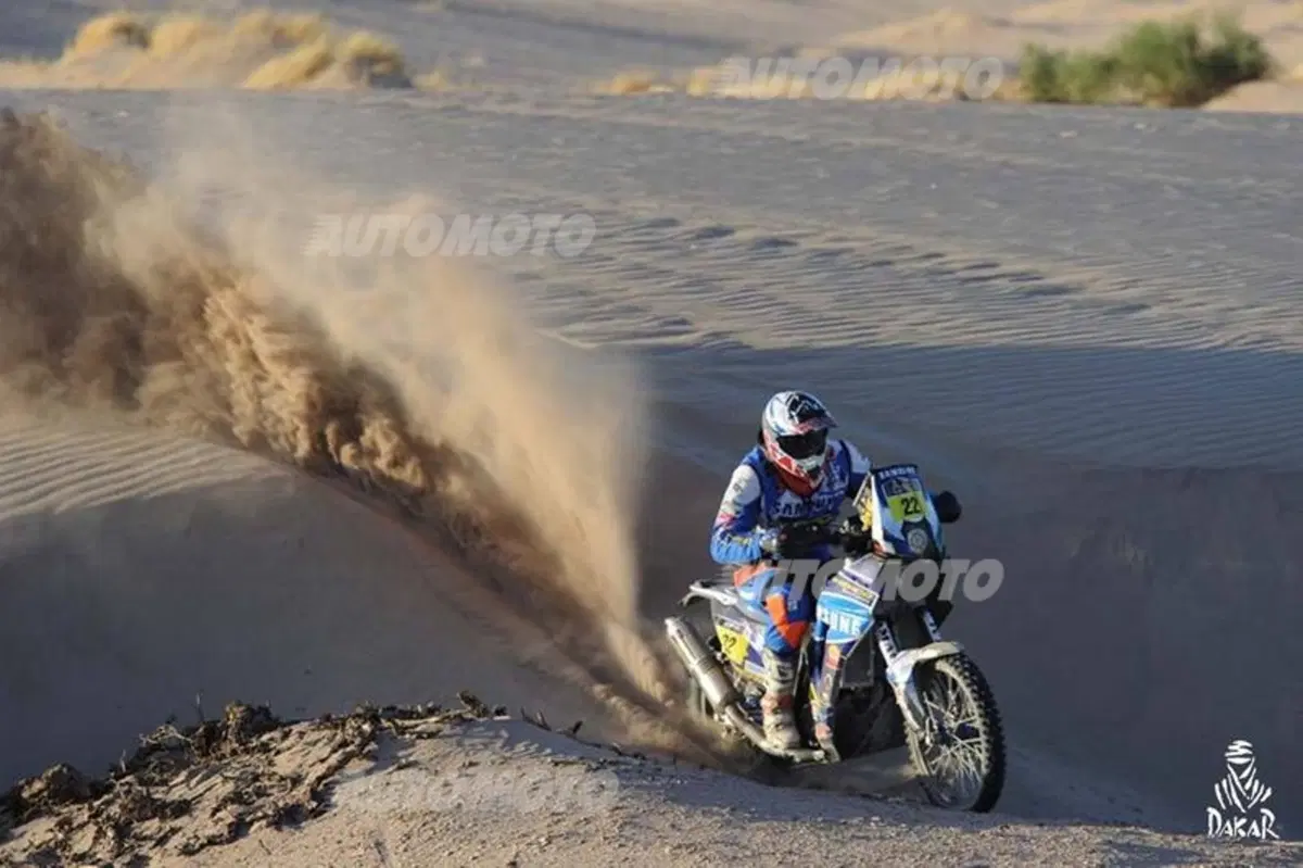 Dakar 2014, tappa 6. Duclos (Sherco) e Peterhansel (Mini All4 Racing)