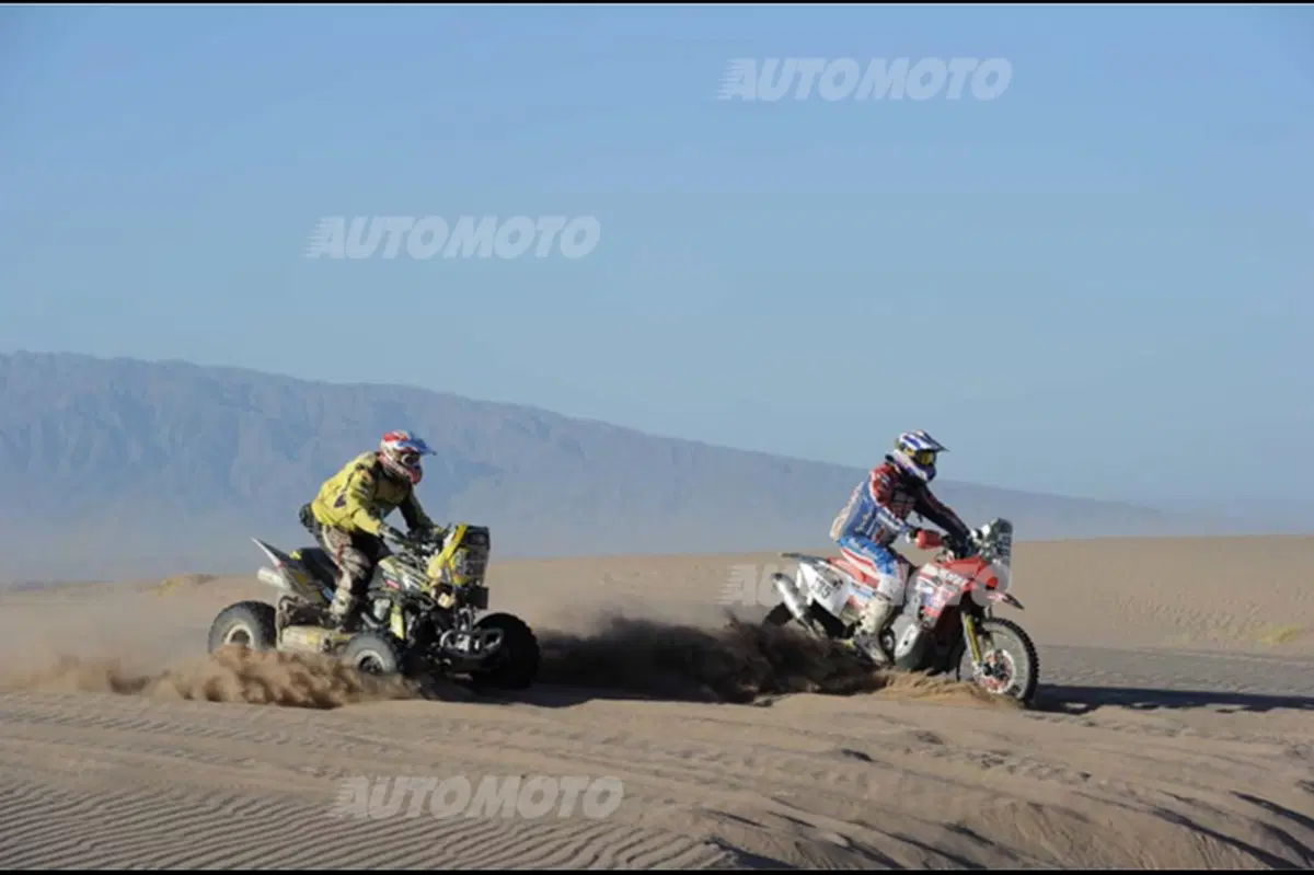 Dakar 2014, tappa 6. Duclos (Sherco) e Peterhansel (Mini All4 Racing) (8)