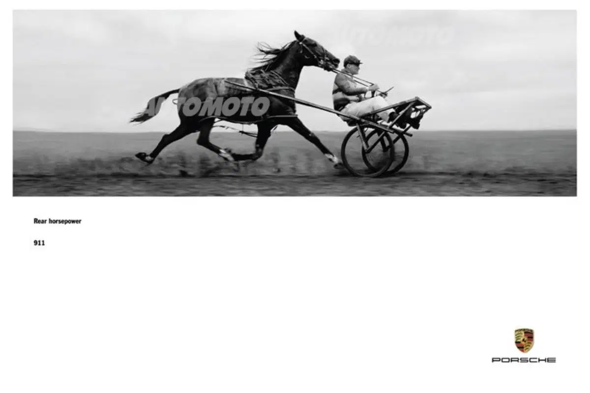 Porsche 911, rear horsepower. Una pubblicità geniale nella sua semplicità (3)