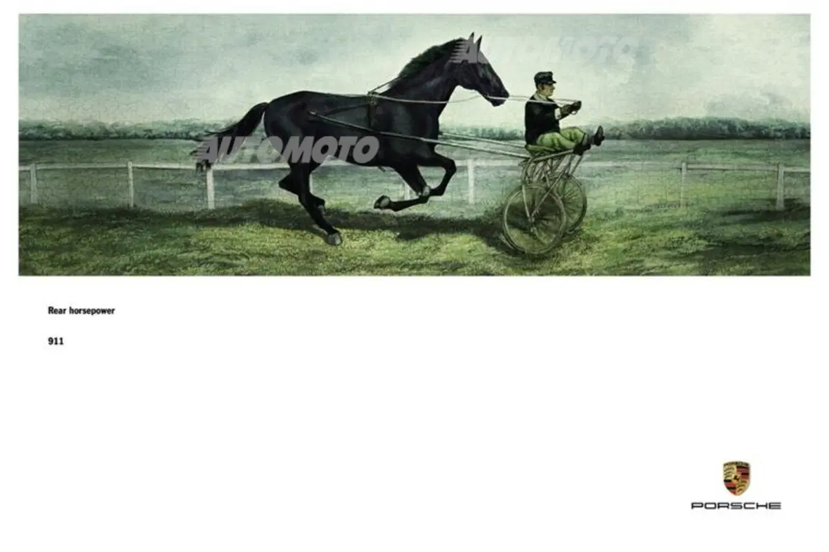 Porsche 911, rear horsepower. Una pubblicità geniale nella sua semplicità (4)