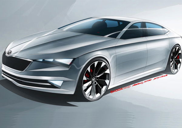 Skoda VisionC concept: il primo disegno