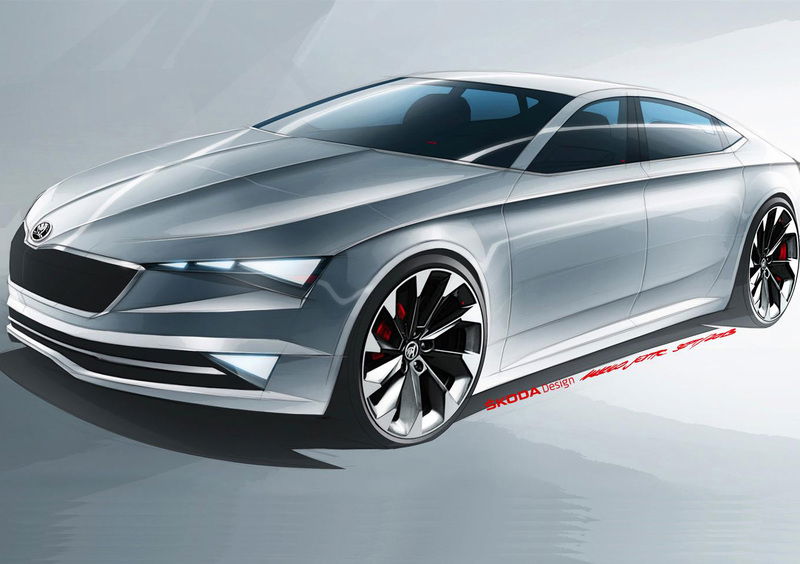 Skoda VisionC concept: il primo disegno