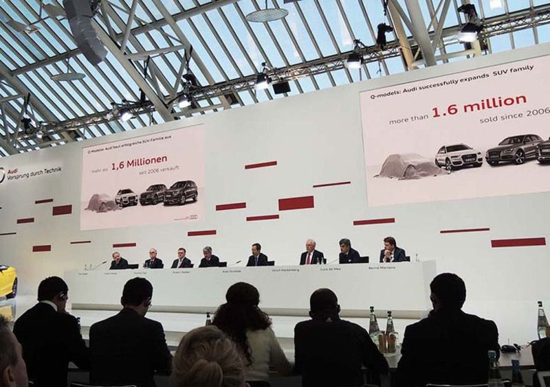 Audi, Stadler:&laquo;Nel 2014 17 nuovi modelli. Premiati i dipendenti con 6.900 Euro nel 2013&raquo;