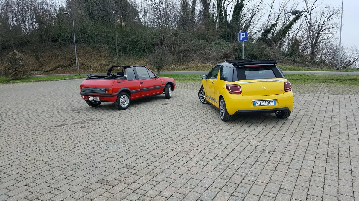 30 anni e non sentirli! 205 CTI sfida DS3 cabrio. Anche al lavaggio! (2)