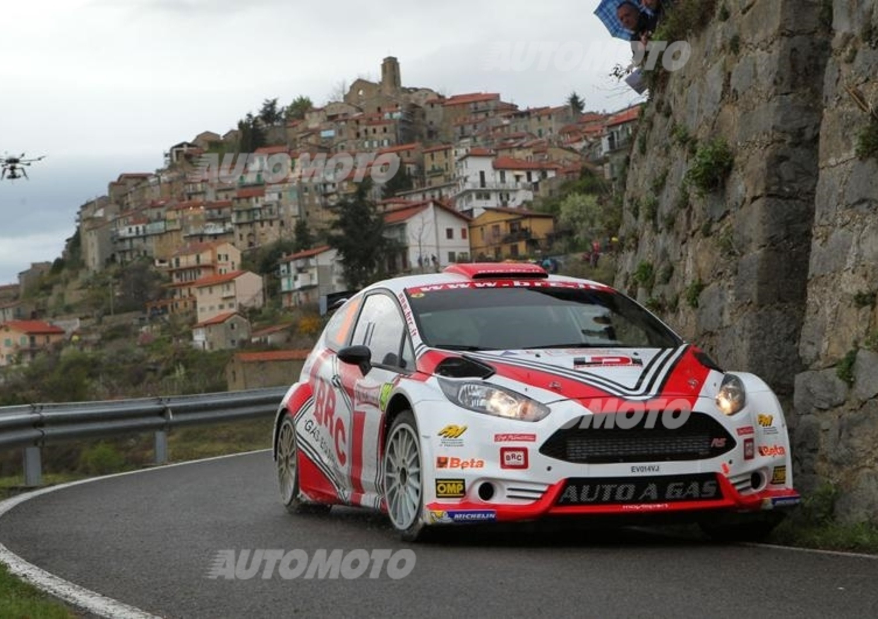 CIR 2014. 56&deg; Rally Sanremo, Basso (BRC Ford R5) al comando nel Day 1