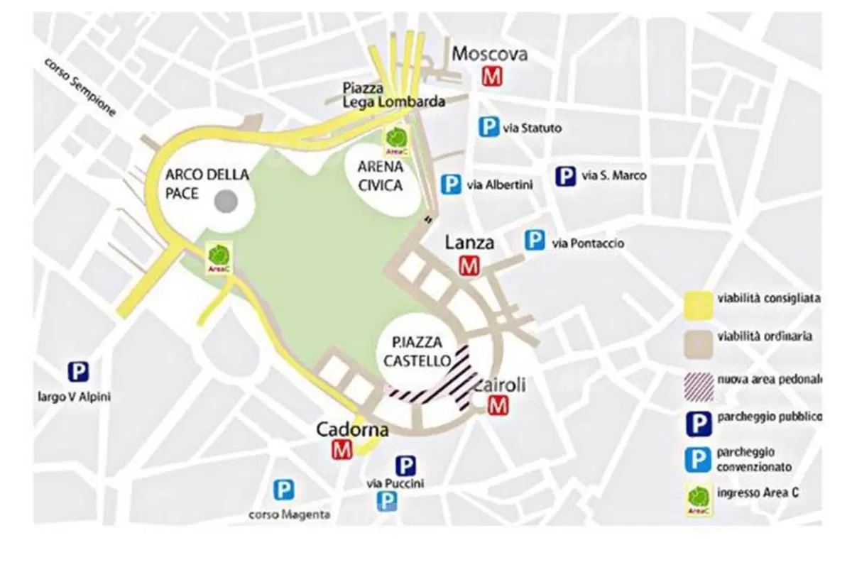 Milano: ecco come cambia la viabilità di piazza Castello (3)