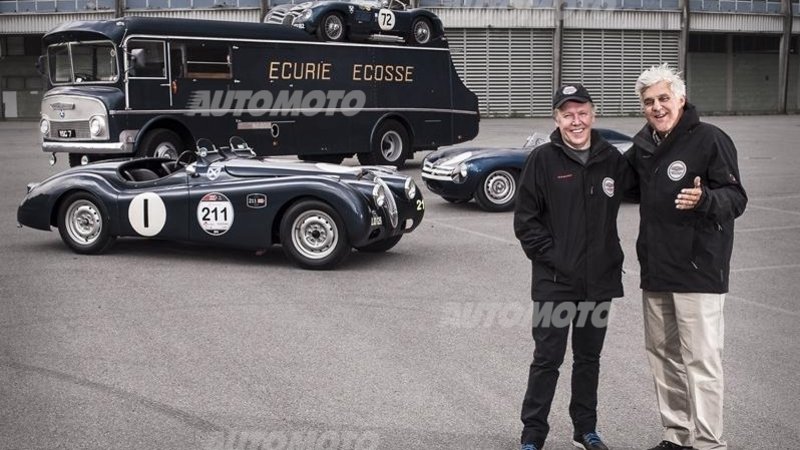 Jaguar alla Mille Miglia 2014 con Jay Leno e Bruno Senna