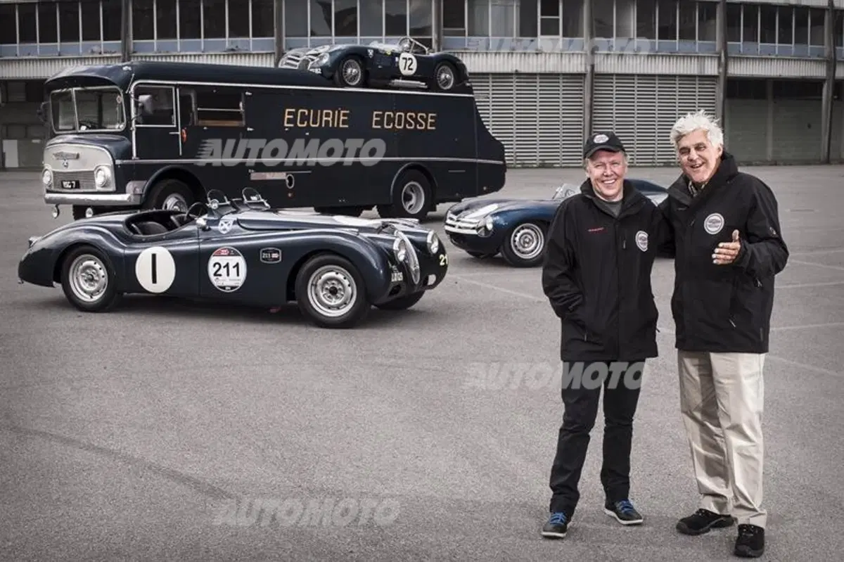 Jaguar alla Mille Miglia 2014 con Jay Leno e Bruno Senna