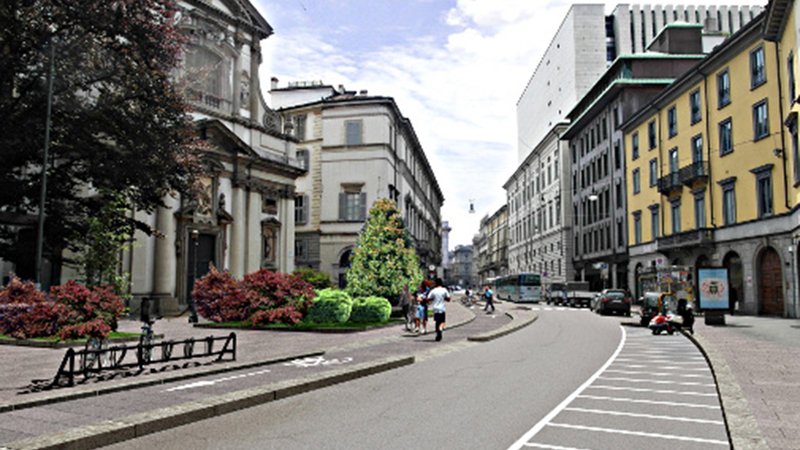 Milano: nuovo itinerario ciclabile da via Verdi a Brera