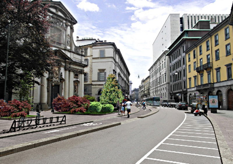 Milano: nuovo itinerario ciclabile da via Verdi a Brera