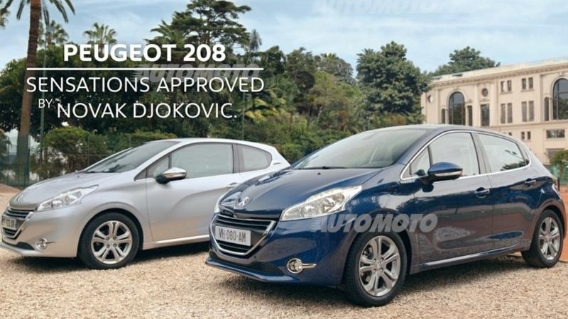 Peugeot: la 208 insieme a Djokovic per una pubblicit&agrave;