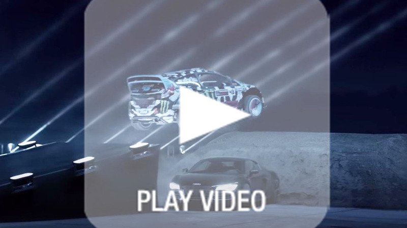 Ken Block sfida Lamborghini, Audi e BMW in una corsa al buio