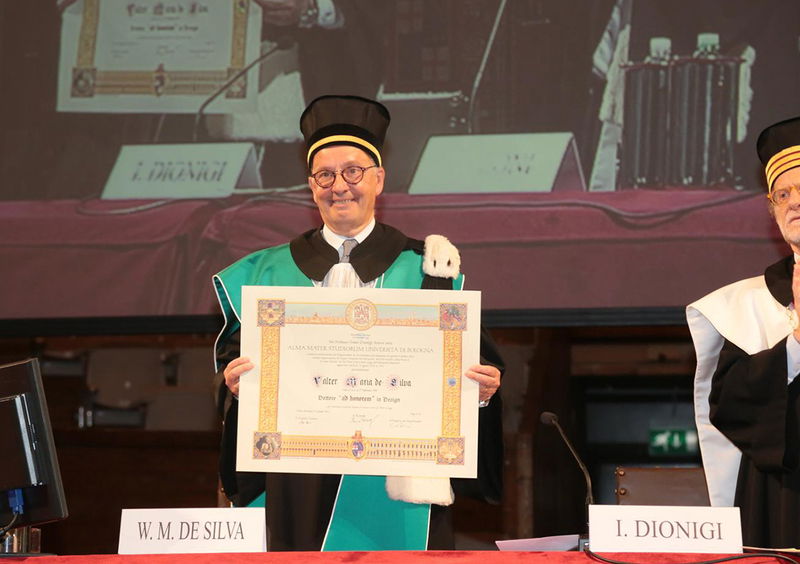 Walter de Silva ha ricevuto la laurea ad honorem in design