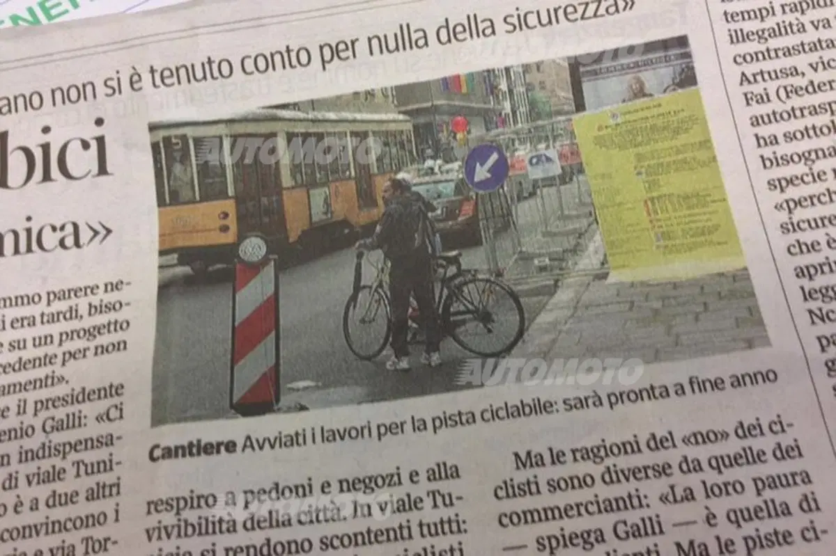 Milano, pista ciclabile di Viale Tunisia: un'opera che nessuno vuole ma che si farà (5)