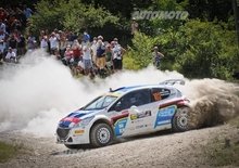 CIR 2014. Rally di San Marino. Show vincente di Andreucci- Andreussi (Peugeot).
