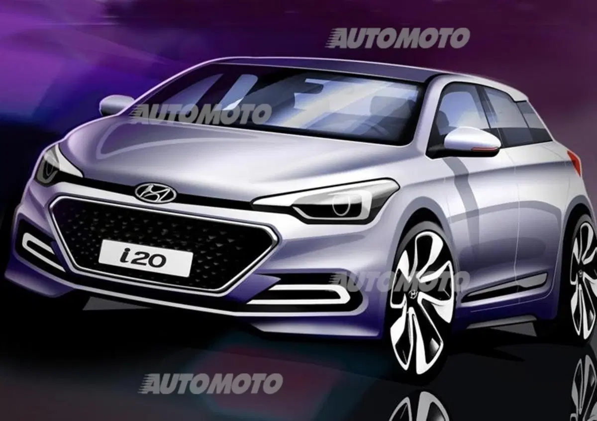Nuova Hyundai i20: i primi bozzetti della seconda generazione