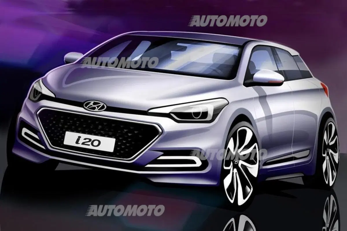 Nuova Hyundai i20: i primi bozzetti della seconda generazione