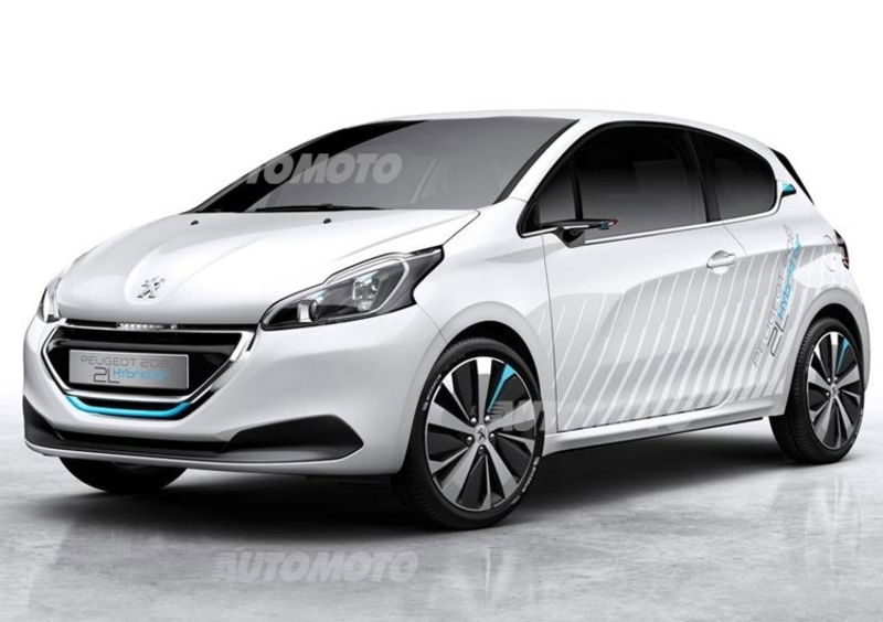 Peugeot 208 HYbrid Air 2L concept: apre la strada all&#039;auto da 2 l/100km