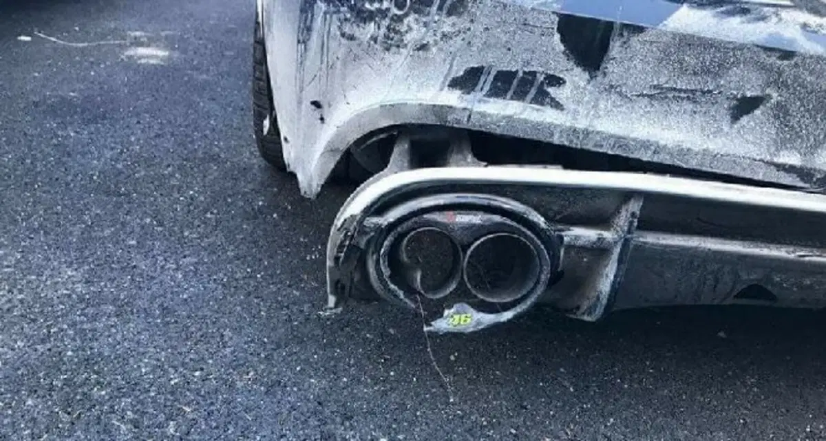 Valentino Rossi: incidente sulla neve con l'Audi RS6 (2)