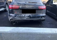 Valentino Rossi: incidente sulla neve con l'Audi RS6