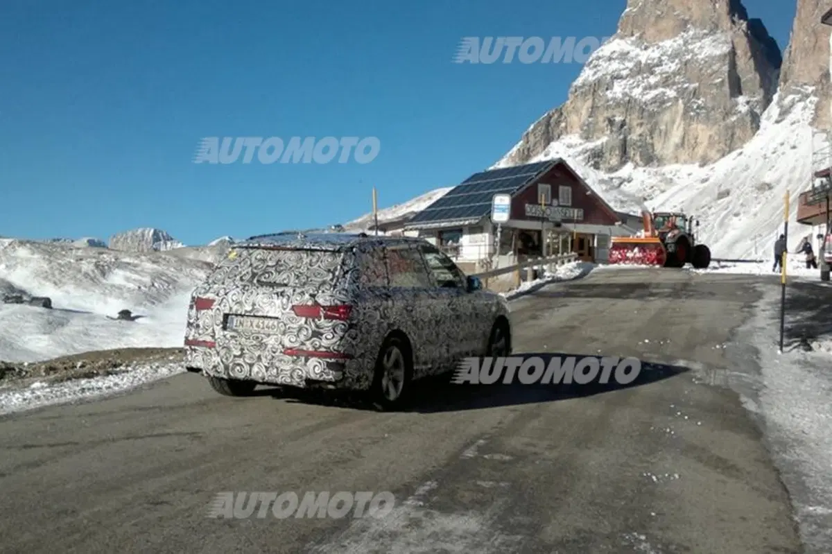Nuova Audi Q7: inedite immagini spia dei severi test in Trentino