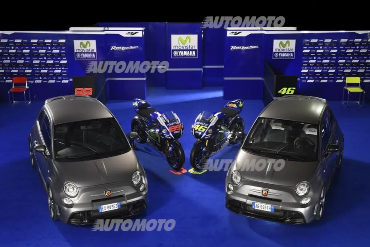 Abarth 695 al fianco di Valentino Rossi e Jorge Lorenzo (3)
