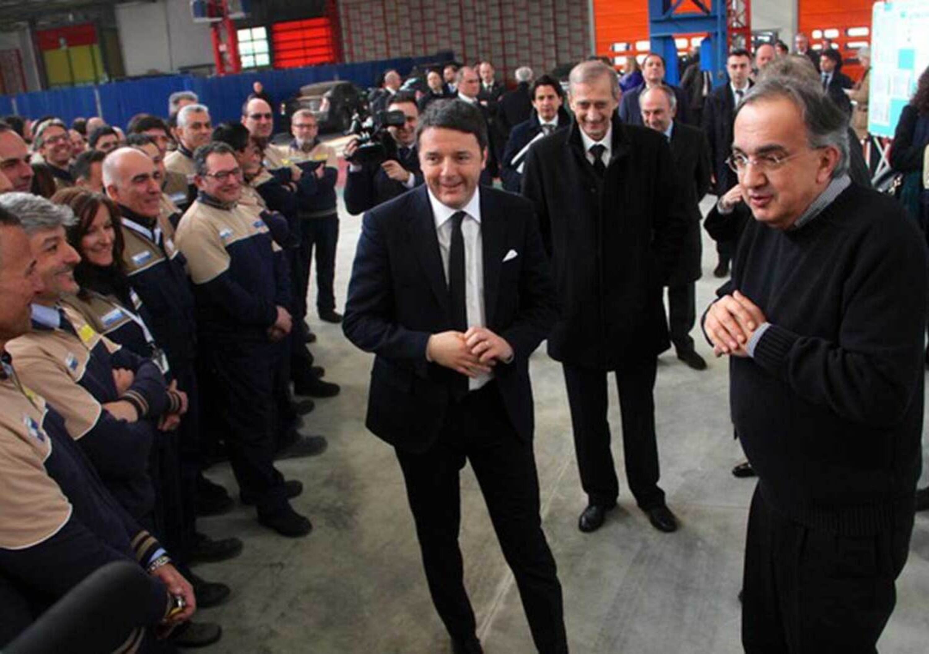 Renzi ha gi&agrave; visto la Maserati Levante: &laquo;Gasatissimo dai progetti di Marchionne&raquo;